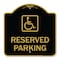 Signmission Reserved Parking Handicapped Blue, Black & Gold Aluminum Sign, 18" x 18", BG-1818-23158 A-DES-BG-1818-23158 - alternate 1